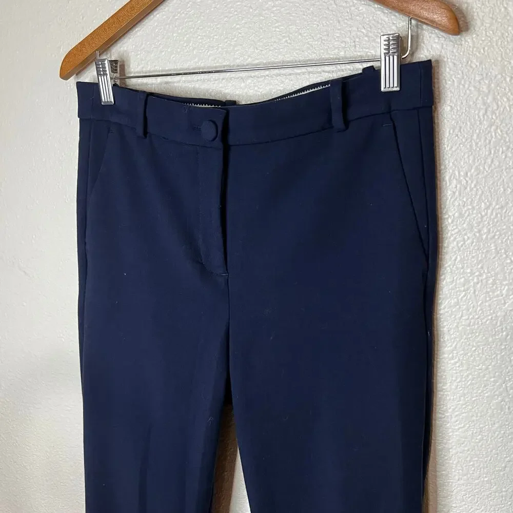 J. Crew High Rise Cameron pants in dark navy blue WOMENS 8